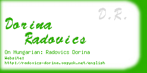 dorina radovics business card